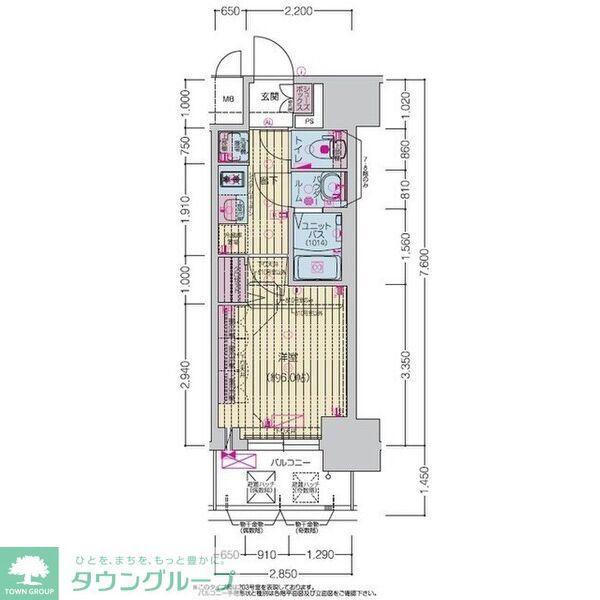 プレサンス上前津ディアシス(1K/8階)の間取り写真
