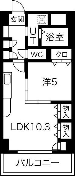 プレステージ新栄(1LDK/8階)の間取り写真