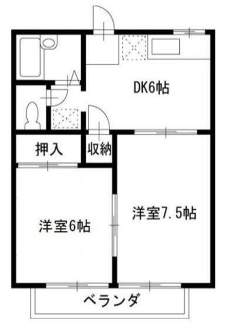 マンションDAI(2DK/2階)の間取り写真