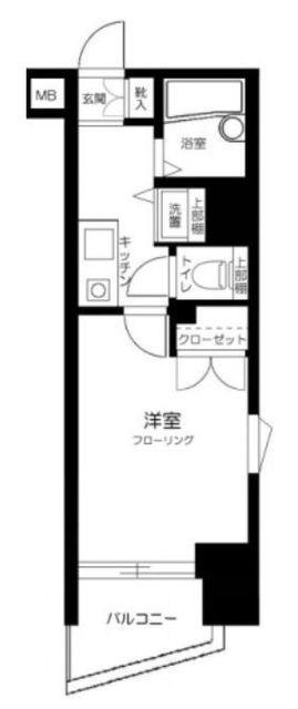 スカイコート中野第2(1K/2階)の間取り写真