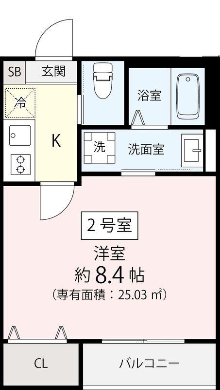 SR北習志野(1K/1階)の間取り写真