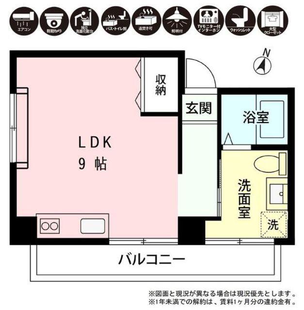 プレシャス(ワンルーム/3階)の間取り写真
