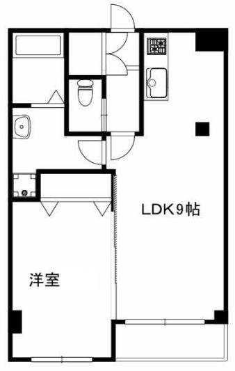 ティーマンション11(1LDK/3階)の間取り写真