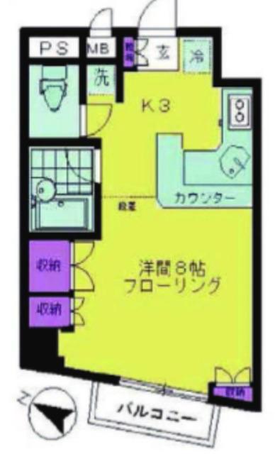 中野ソレイユ(ワンルーム/6階)の間取り写真