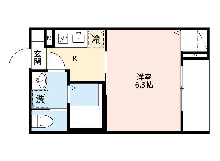 ROBOT HOMEお花茶屋(1K/1階)の間取り写真