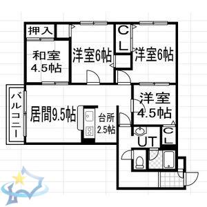 レジデンツビーネ(4LDK/3階)の間取り写真
