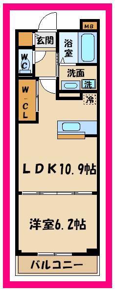 ベルソレイユ(1LDK/1階)の間取り写真