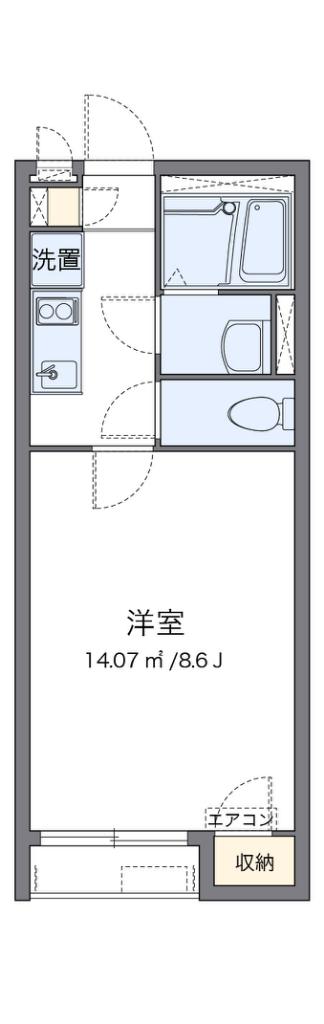 クレイノ大塚(1K/2階)の間取り写真