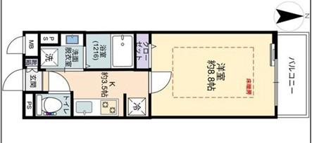 BLANCOSTA THE CLASS(1K/2階)の間取り写真