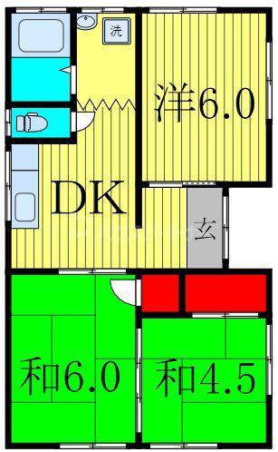 加藤アパート(3DK/1階)の間取り写真