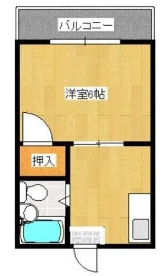 コート新北I(1K/2階)の間取り写真