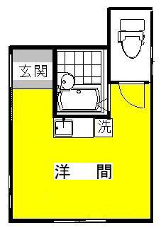 プチシャトー5(ワンルーム/1階)の間取り写真