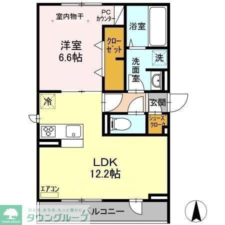 CASA DOS(1LDK/3階)の間取り写真
