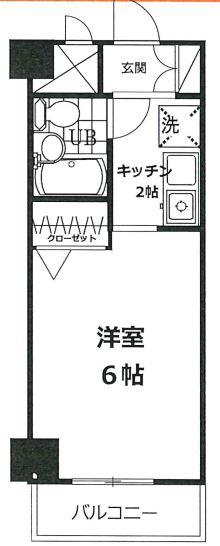 ライフシティ(1K/3階)の間取り写真