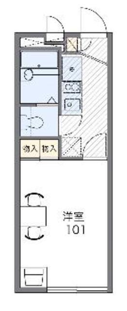 レオパレスコートアベV(1K/1階)の間取り写真