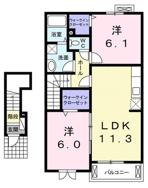 ブリーズ(2LDK/2階)の間取り写真