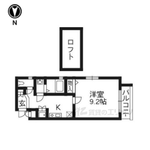 ベラジオ京都高台寺(1K/5階)の間取り写真