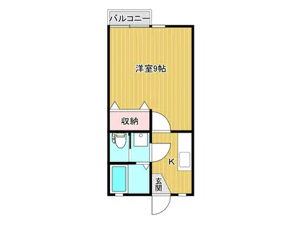 クレセントKENTII(1K/1階)の間取り写真