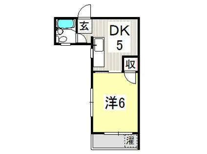 サントピア高町(1DK/3階)の間取り写真