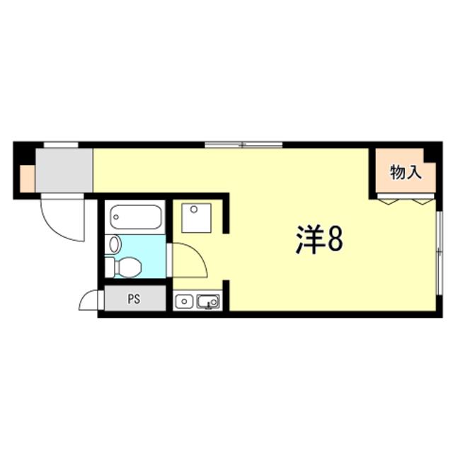 荒三マンション(ワンルーム/2階)の間取り写真