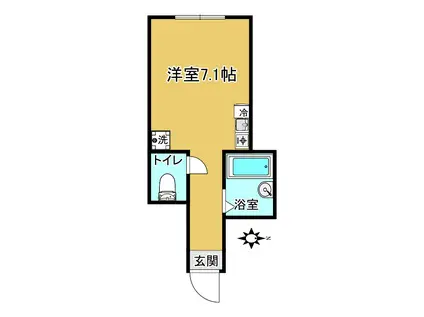 コンフォートハウスラザ(ワンルーム/1階)の間取り写真