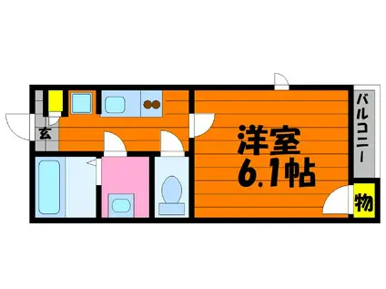 メゾンド近藤(1K/1階)の間取り写真