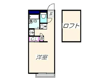 レオパレス中百舌鳥(1K/3階)の間取り写真