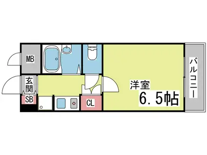 ハイムフクジュ(1K/4階)の間取り写真