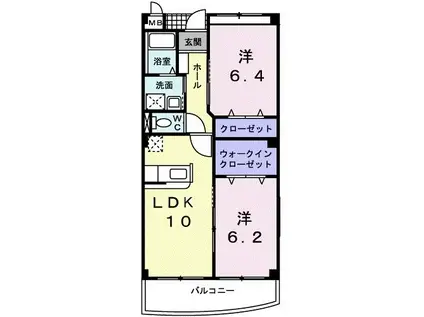ZEPHYR ゼファー(2LDK/3階)の間取り写真
