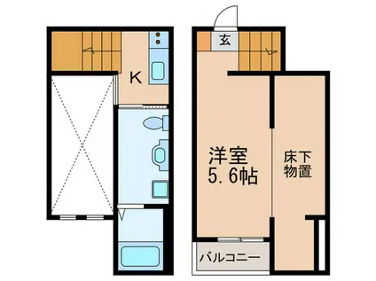 SOFIA 中村公園(1K/2階)の間取り写真