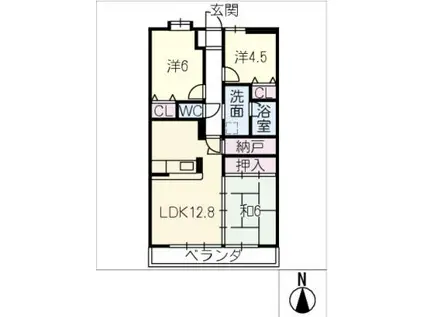 藤和シティコープ三河安城502(3LDK/5階)の間取り写真