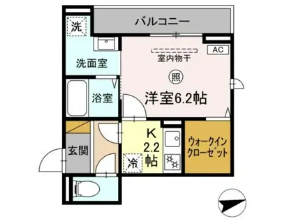 D-ROOM文京2丁目(1K/3階)の間取り写真