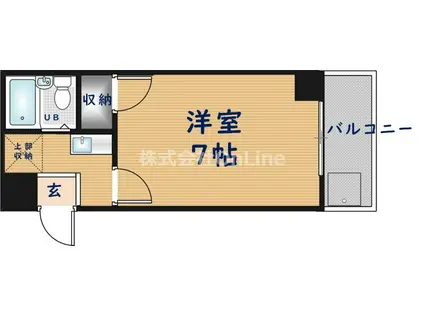 ハーモニーハイツ若江東(1K/1階)の間取り写真