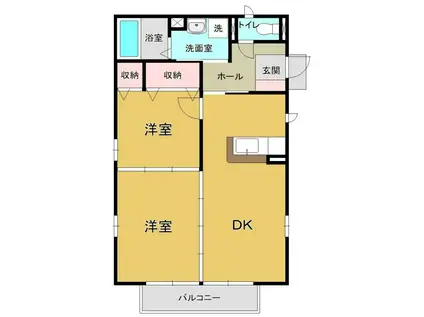 アネックスII(2LDK/2階)の間取り写真