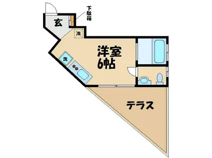 グランエッグス久我山(ワンルーム/1階)の間取り写真
