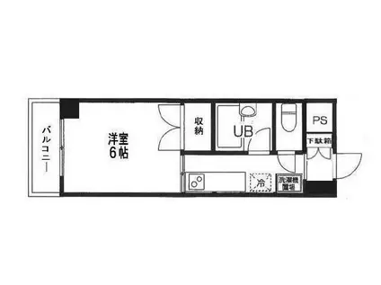カームマンション明神町(1K/4階)の間取り写真