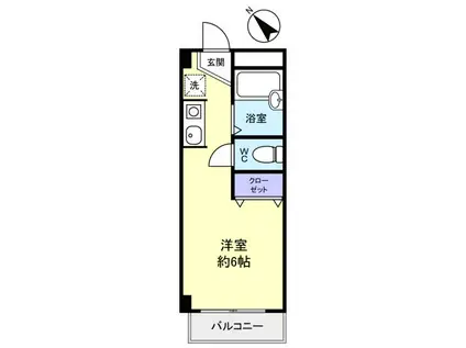 グリーンパレス村上(ワンルーム/3階)の間取り写真