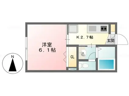 プチ・コパン(1K/2階)の間取り写真