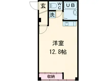 コーポイーストK(ワンルーム/3階)の間取り写真