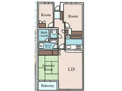 久喜東マンション(3LDK/3階)の間取り写真
