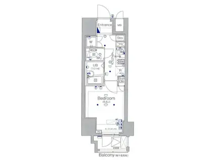 スパシエエル・ヴィエント・アース板橋タワー(1K/12階)の間取り写真