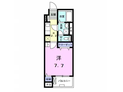 LE LIEN 絆(1K/4階)の間取り写真