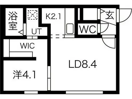 SENNA 元町(1LDK/4階)の間取り写真
