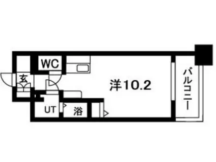 N.S ZEAL大曽根(ワンルーム/3階)の間取り写真