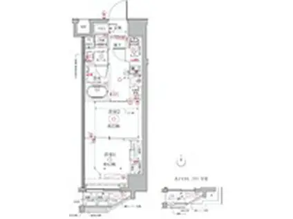 クレイシアIDZ祐天寺(2K/8階)の間取り写真