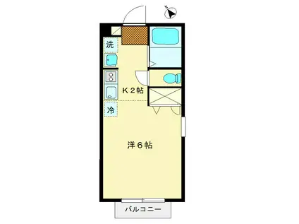 メゾン前原(1K/2階)の間取り写真