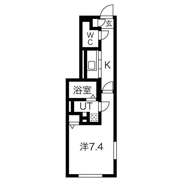 クレストタップ大曽根(1K/5階)の間取り写真