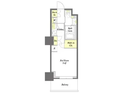 プライムメゾン板橋(ワンルーム/7階)の間取り写真