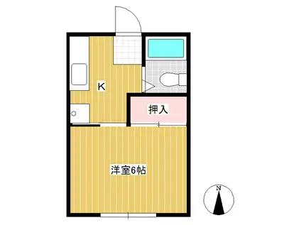 レジデンス中央1(1K/2階)の間取り写真