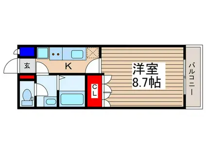 ビリーブ(1K/1階)の間取り写真